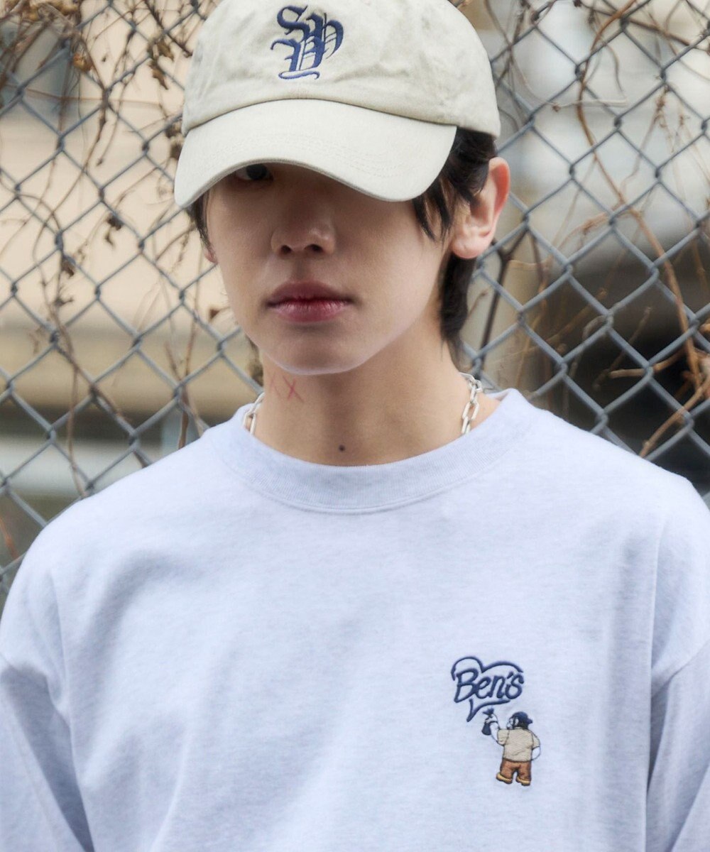 WEGO 【ユニセックス着用ITEM/MLサイズ展開】別注BENDAVISハートワンポイント刺繍T（LS） 