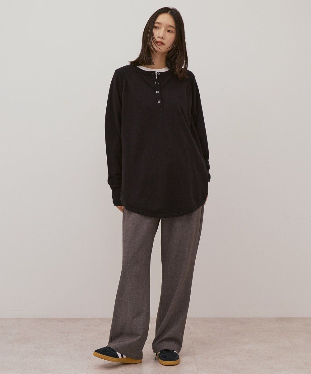 AMERICAN HOLIC バイパチ2WAYヘンリーネックニットプルオーバー 