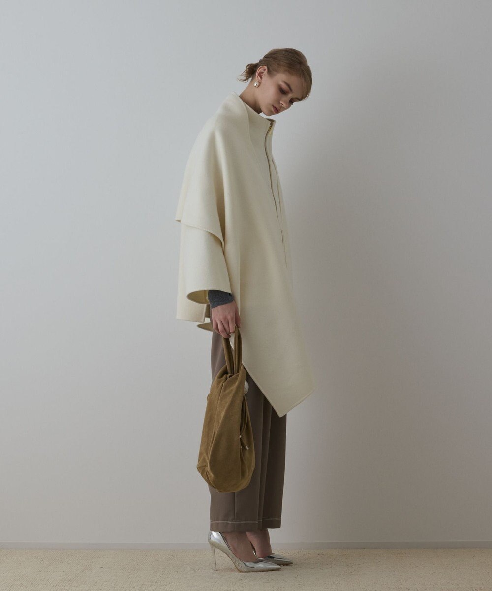 GRACE CONTINENTAL ストール付リバージップブルゾン 