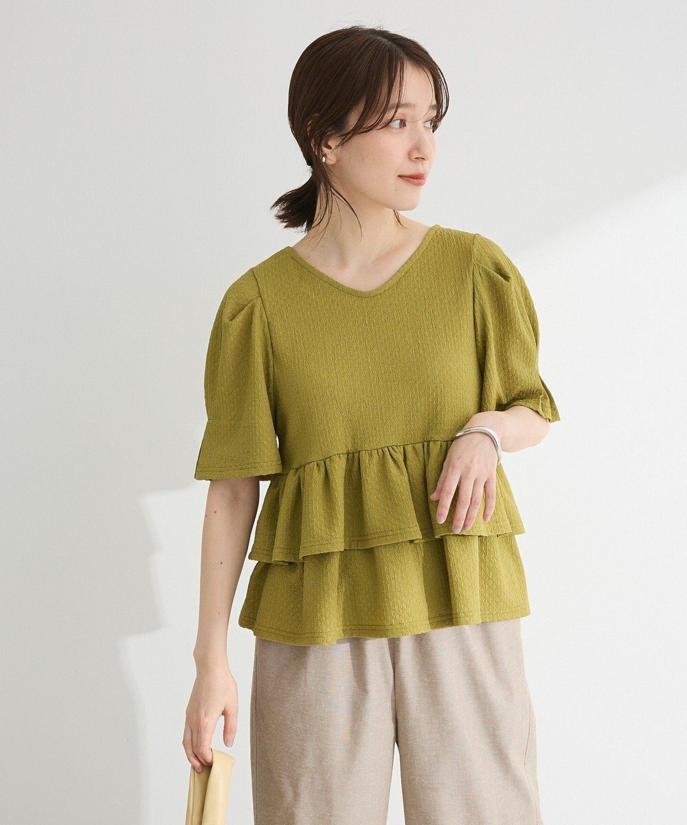 Green Parks ・ＰｅｔｉｔＦｌｅｕｒ　２ｗａｙダイヤ柄プルオーバ 