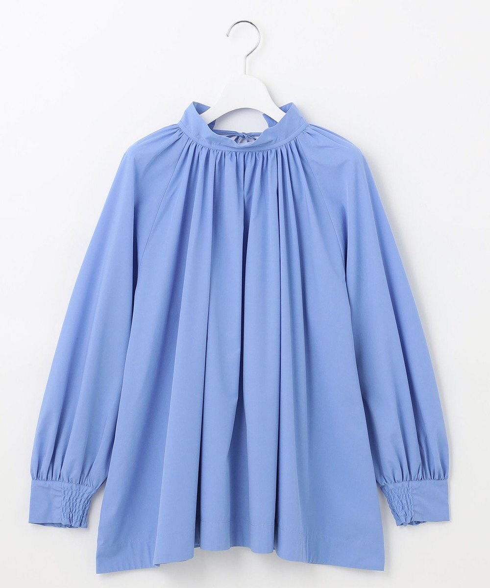 UNFILO イージーケア ギャザーブラウス 