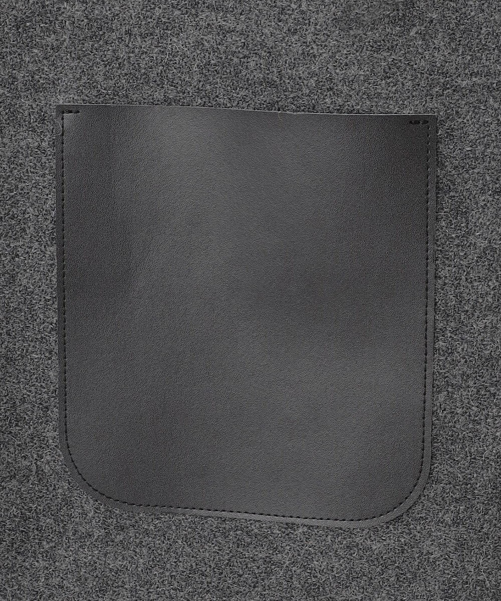 BEIGE， MILLAM / フェイクレザーパッチツイードジャケット 