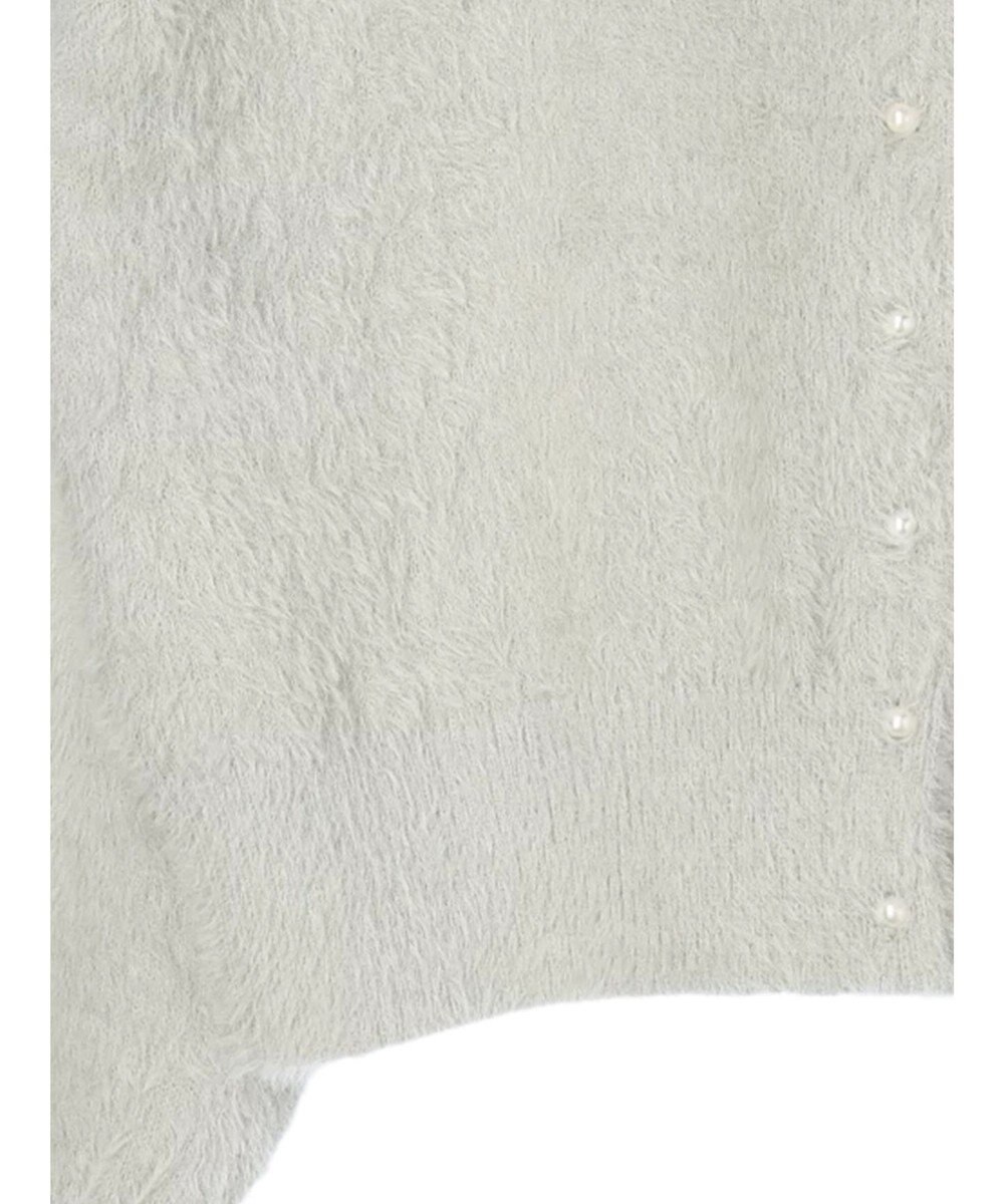 earth music&ecology ミニシャギーパールボタンカーディガン 