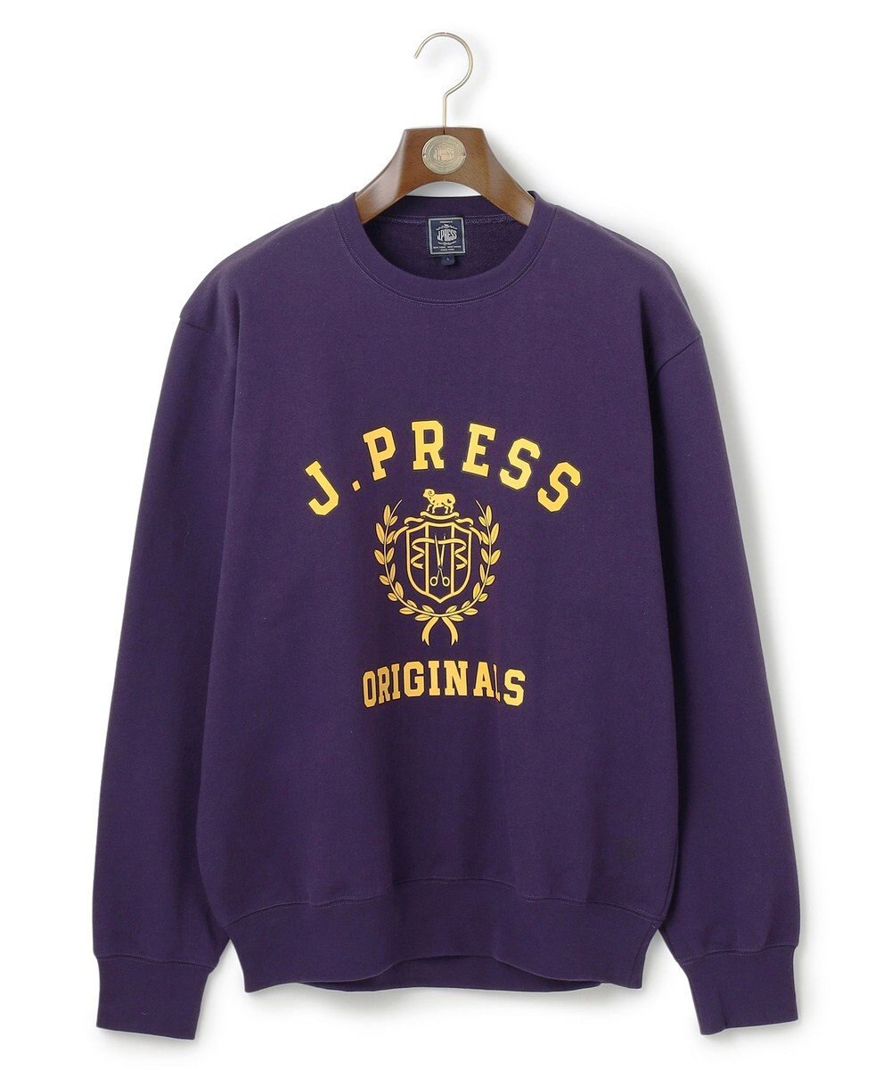 J.PRESS MEN 【J.PRESS ORIGINALS】【UNISEX】Supima Recycle Cotton CREST Logo Sweat 