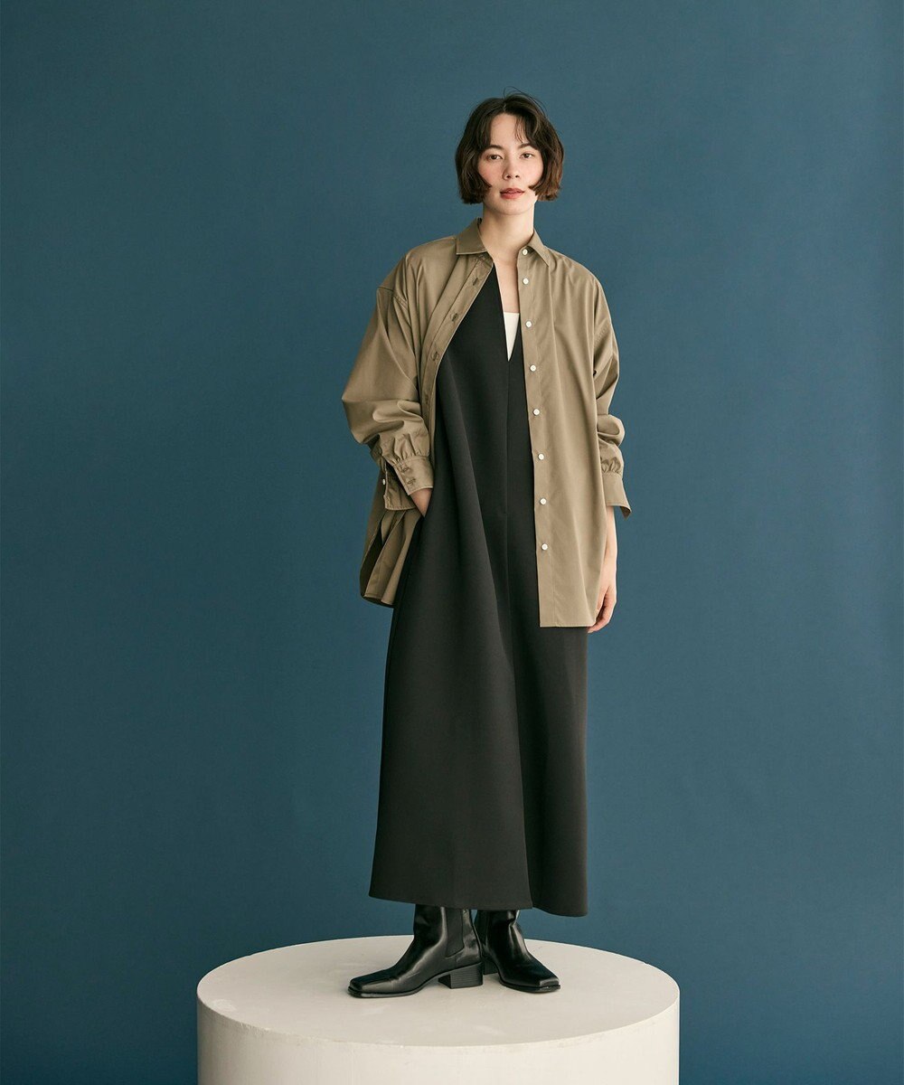 #Newans 【洗濯機可】ロールアップカフスシャツ 