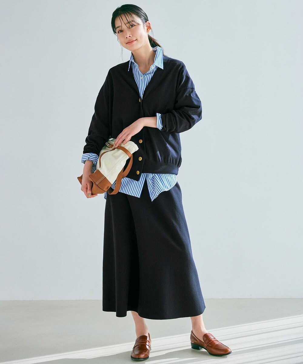 23区 【洗える】テンセルストレッチ フレア ニットスカート 