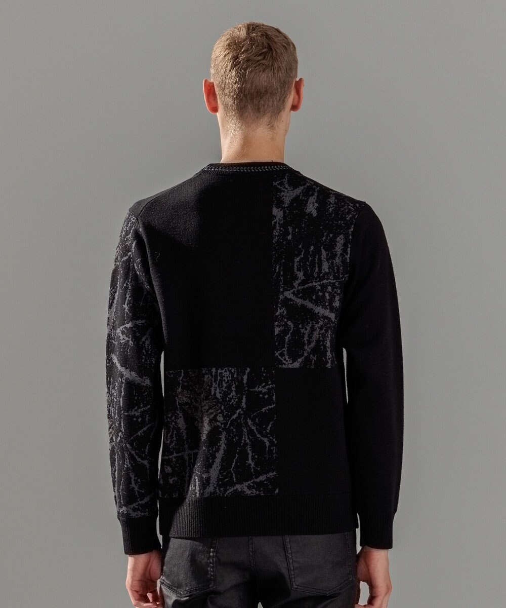 JOSEPH HOMME フォレストジャガードブロック　クルーネックニット 