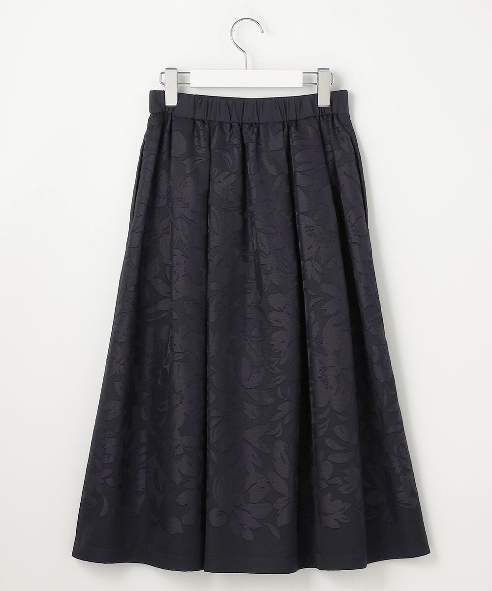 自由区 S 【セットアップ対応・洗える】フラワーオパールタックフレア スカート 