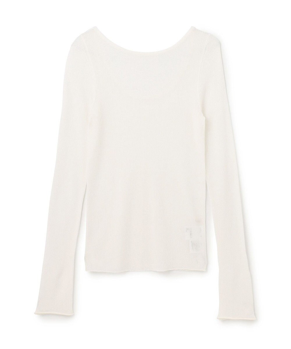 GRACE CONTINENTAL ラメシアーリブニットトップ 