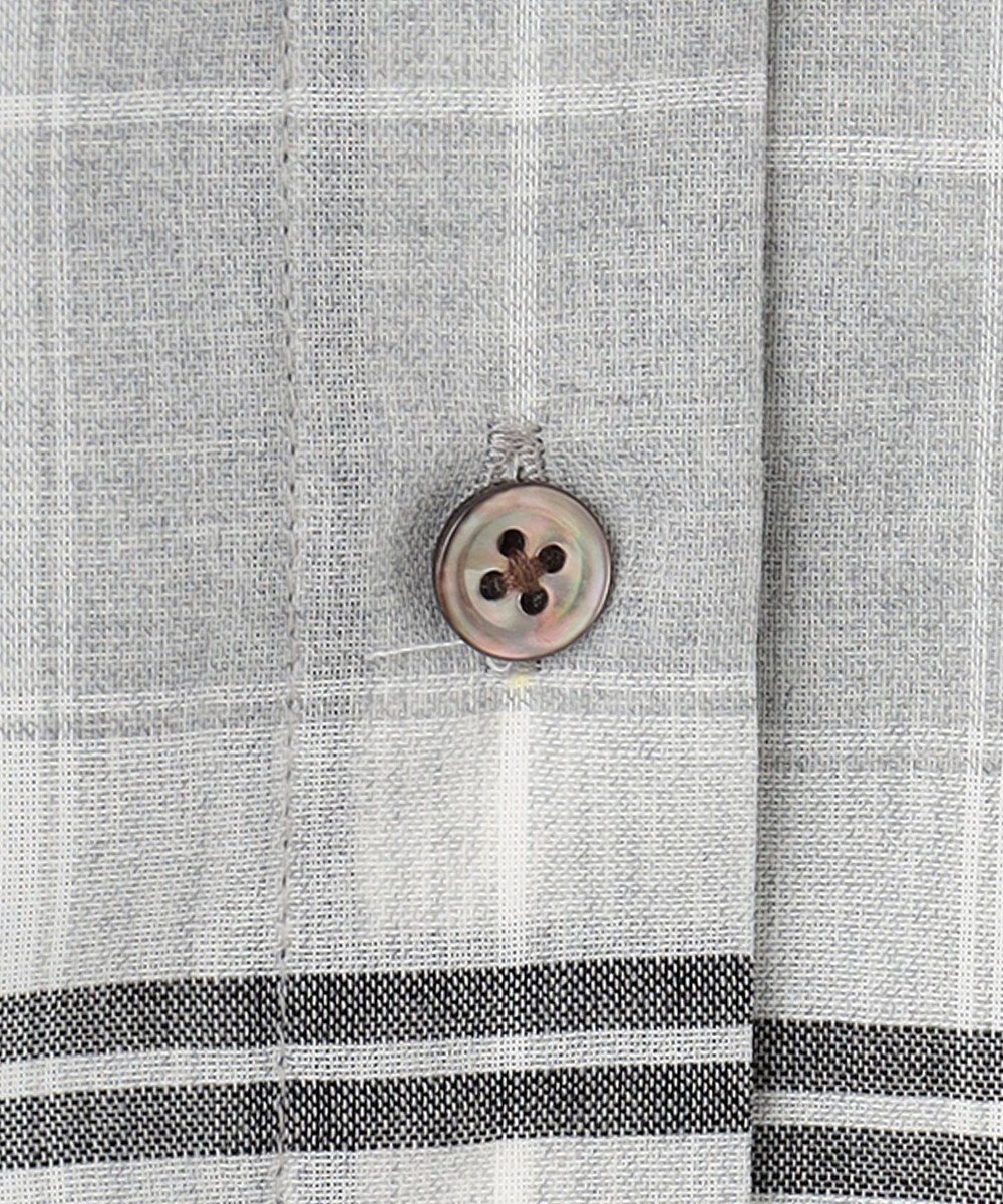 自由区 L 【セット可/洗える】オータムチェック ドロップショルダー ブラウス 