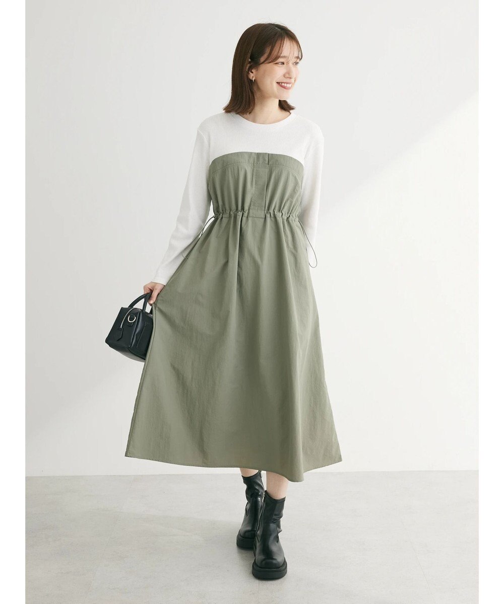Green Parks ドロストドッキングワンピース 
