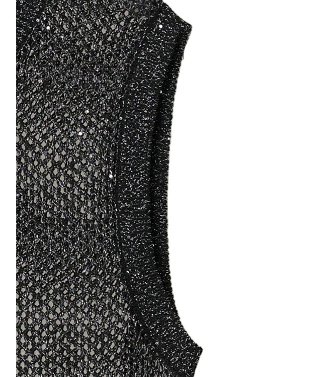 Green Parks スパンコールニットベスト 