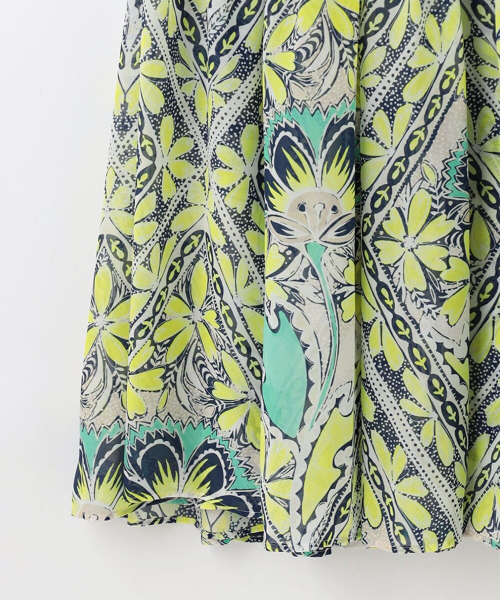 GRACE CONTINENTAL シフォンプリントティアードワンピース 