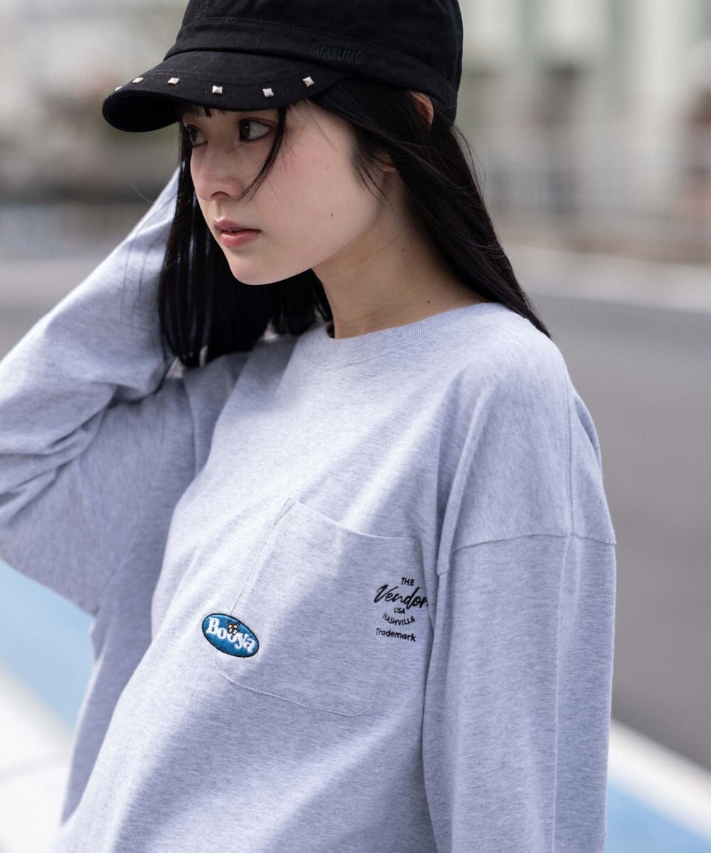 WEGO 【ユニセックス着用ITEM】ポケット刺繍BIG　T（長袖） 