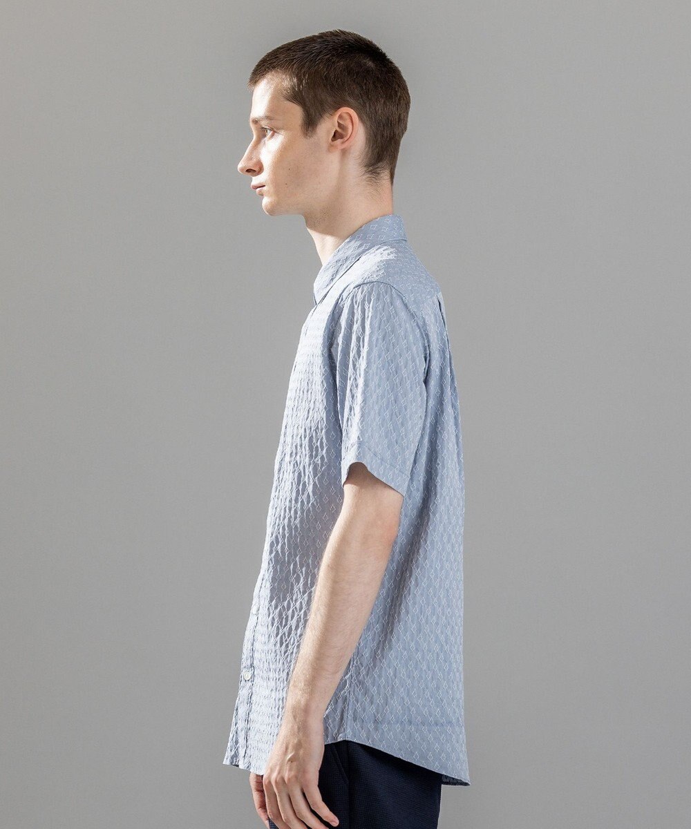 JOSEPH HOMME 新柄【ストレッチ】ハムサジャガードストレッチ　レギュラーカラー半袖シャツ 