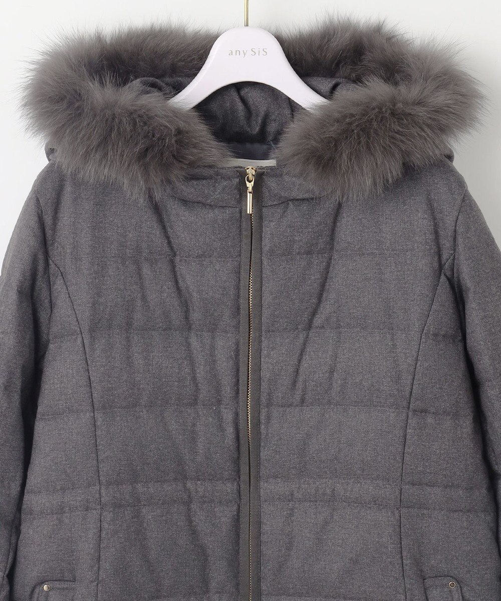 ANY SIS 【撥水・洗える】リッチファーフードロング ダウン 