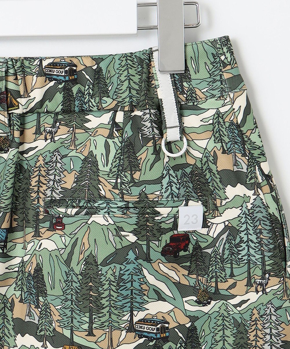 23区GOLF 【WOMEN】キャンピングカモ柄プリントカルゼ スカート 
