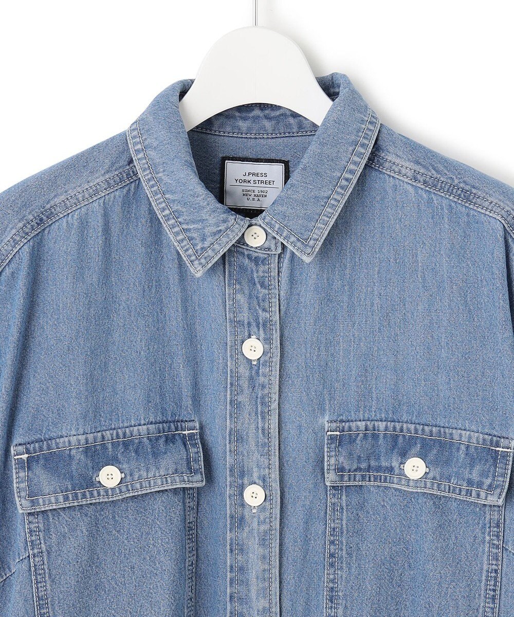 J.PRESS YORK STREET 【WOMEN】デニムロングシャツ ワンピース 