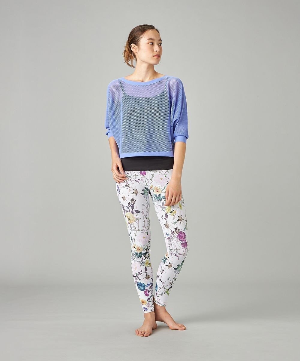 Chacott 【ノーソーイングニット】7分袖メッシュニットTシャツ 