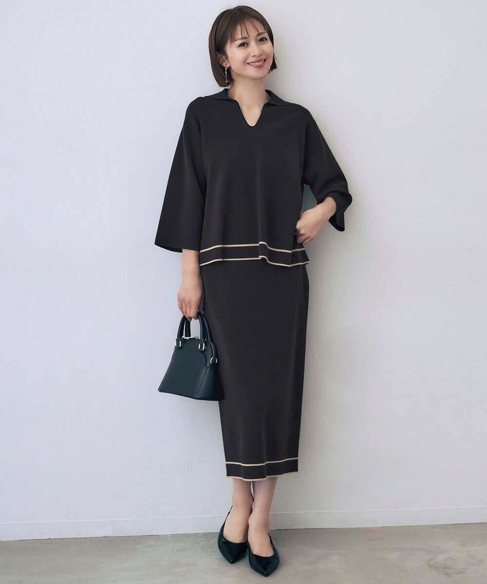 自由区 S レーヨンストレッチIライン スカート 