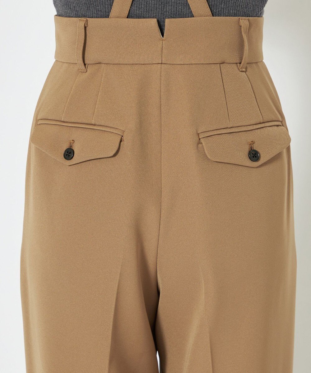 uncrave 【防しわ・UVカット・洗濯機洗い可】バルキーツイル ワイドパンツ(サスペンダー付き)（uncrave STANDARD） 