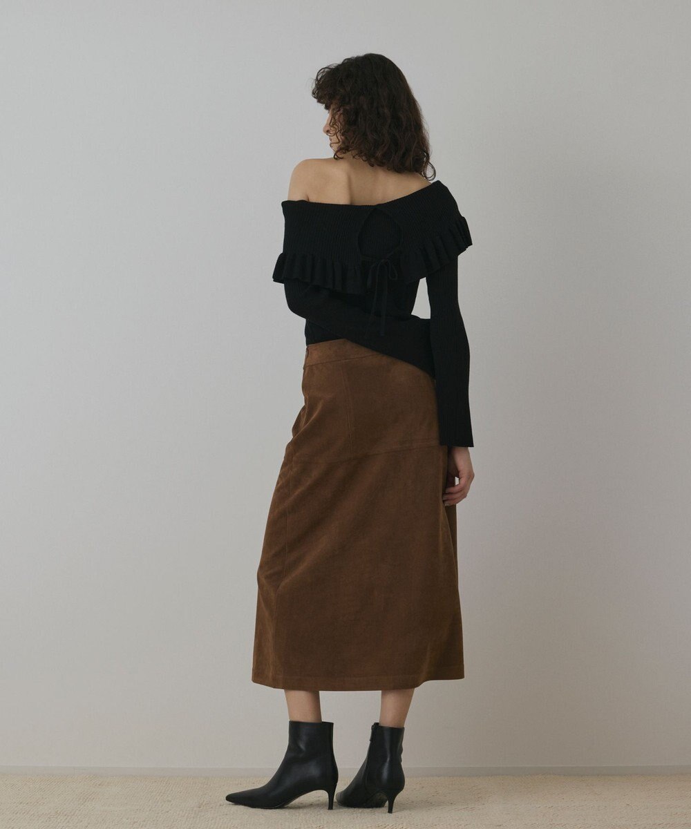 GRACE CONTINENTAL フェイクスウェードフレアスカート 