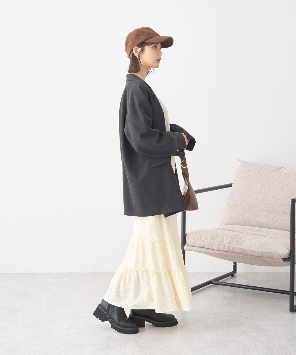 earth music&ecology メロー切替フレアスカート 