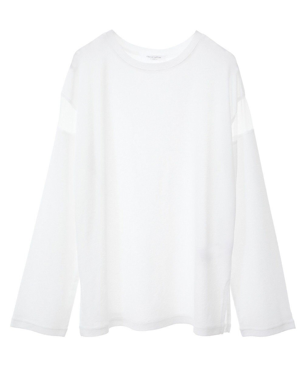 Green Parks シアー切替長袖プルオーバー 