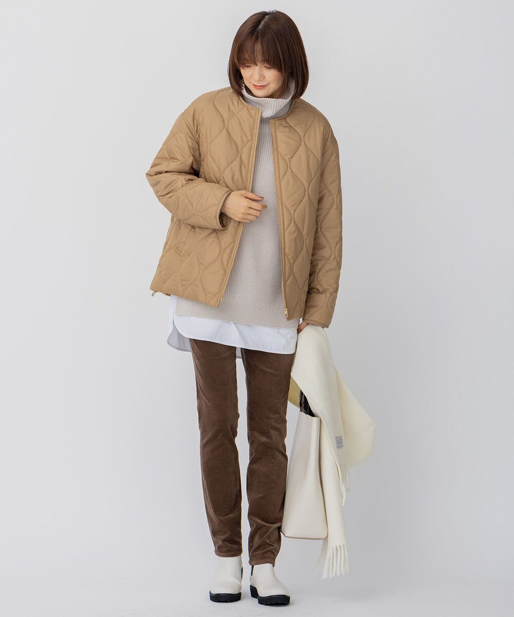 23区 L 【洗える】中綿キルティング ショート ブルゾン 