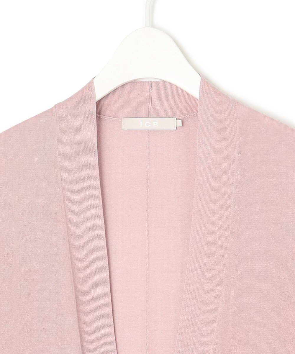 ICB 【洗える】 ウールアセテートハイゲージ カーディガン 