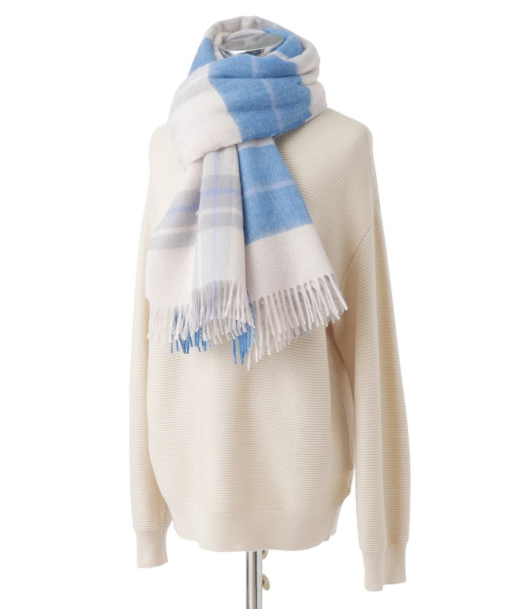 MOONBAT MACKINTOSH PHILOSOPHY ウール100%超大判チェックポンチョストール/幅70cm 