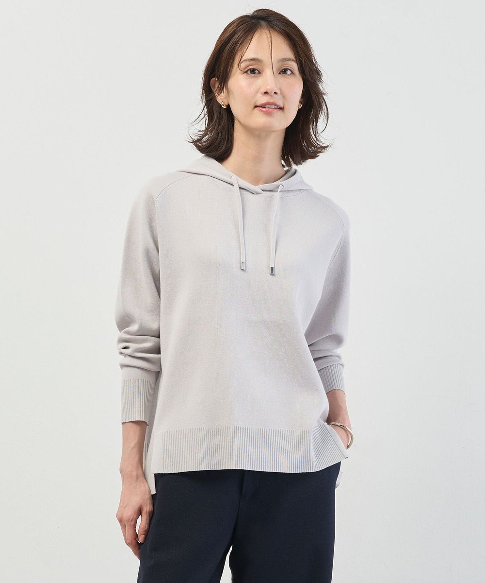 J.PRESS LADIES S Smooth ニット パーカー 