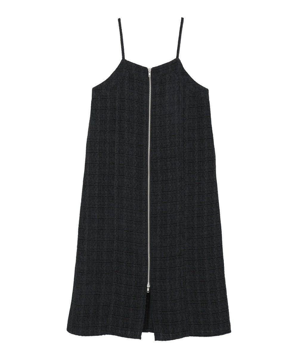 Green Parks フロントＺＩＰツイードキャミワンピース 