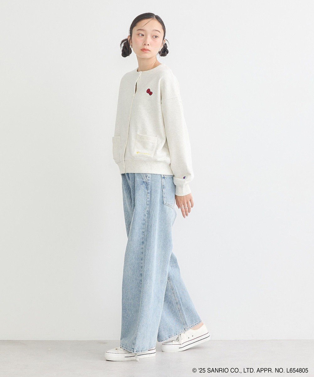 earth music&ecology チャンピオン　ハローキティ×ｅｍａｅ裏毛カーディガン 