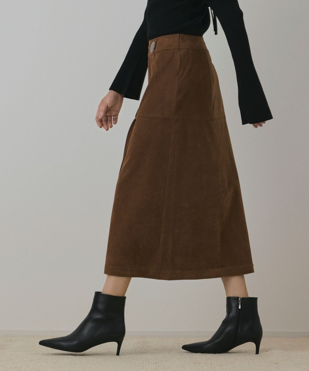 GRACE CONTINENTAL フェイクスウェードフレアスカート 