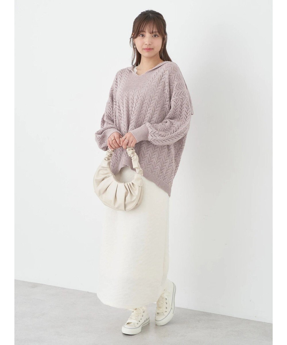 earth music&ecology ビッグカラーニットプルオーバー 