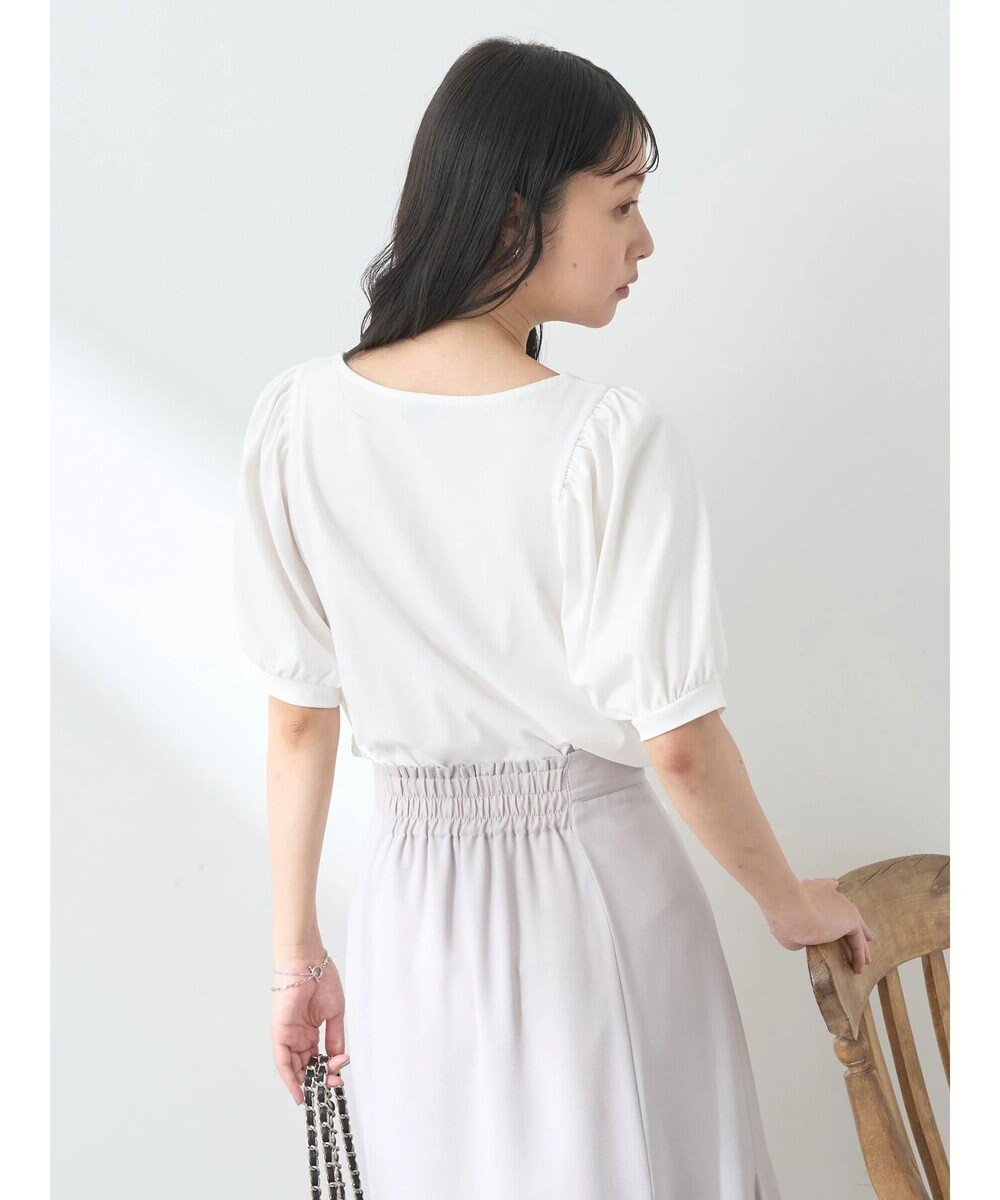 earth music&ecology パフスリーブキラリポイントプルオーバー 