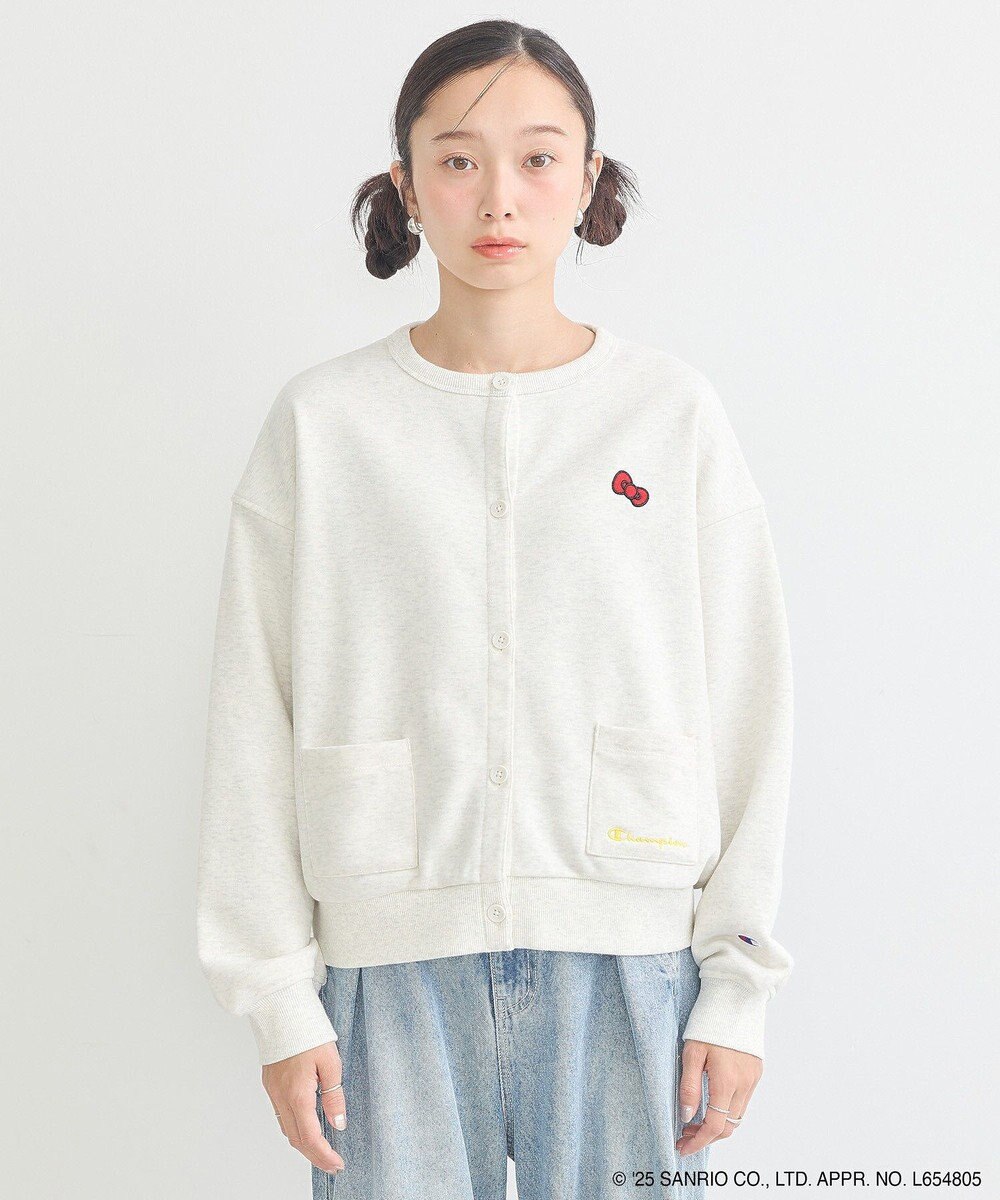 earth music&ecology チャンピオン　ハローキティ×ｅｍａｅ裏毛カーディガン 