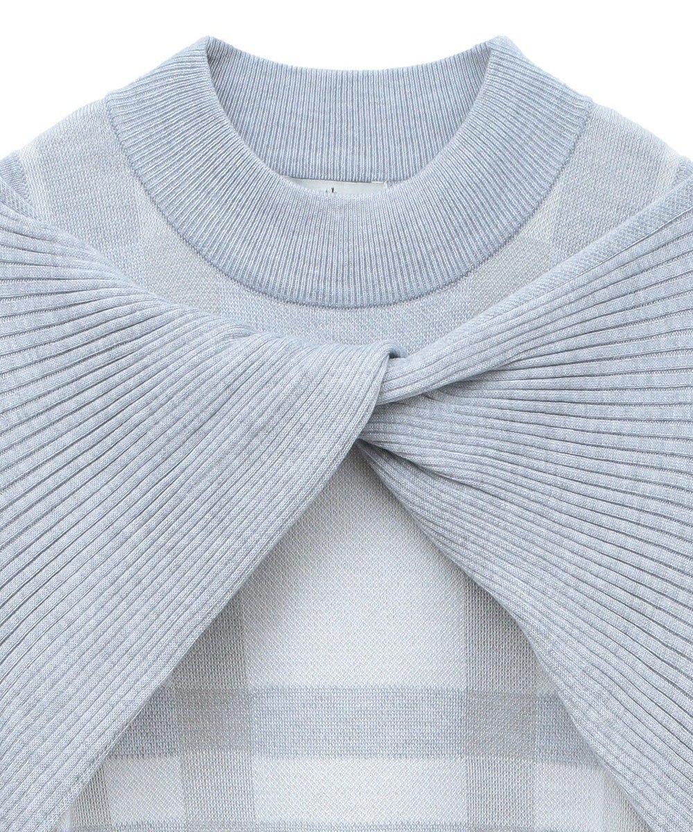 earth music&ecology Ｓｅｔ２点ショートニット＋チェックワンピース 