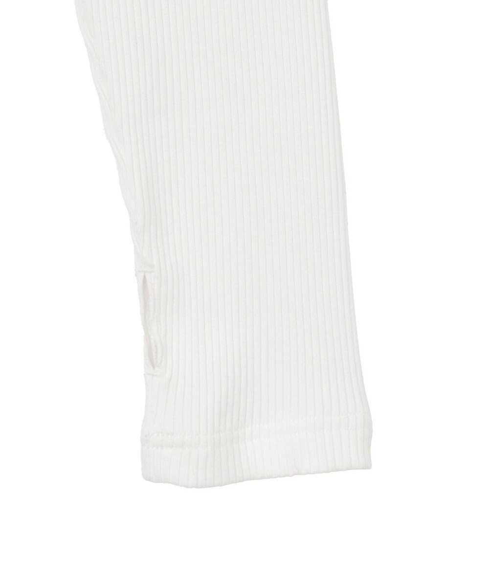 WEGO ワンポイントデザインフィンガーホールリブロンT 