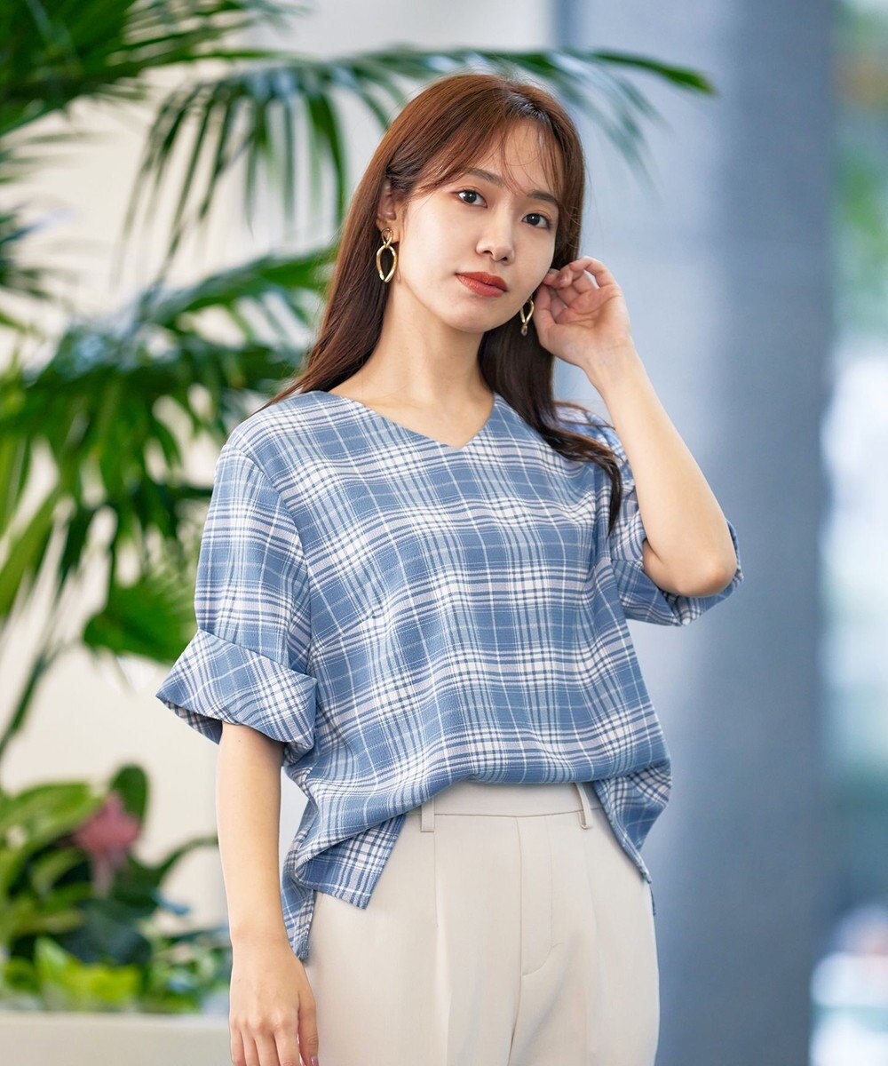 Tiaclasse L 【洗える】ゆったりシルエットの幅広カフスブラウス 