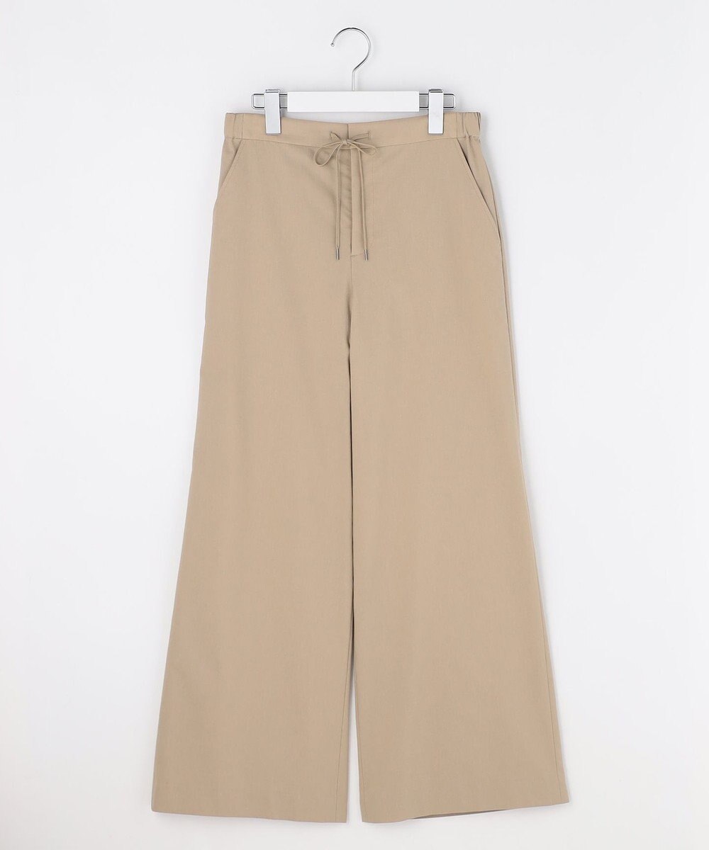 J.PRESS LADIES 【WEB限定】セルロースリネンストレッチ ワイドストレート パンツ 