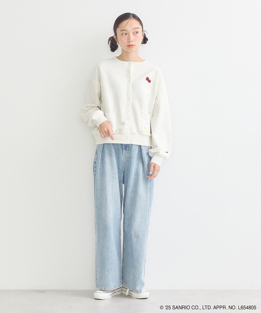 earth music&ecology チャンピオン　ハローキティ×ｅｍａｅ裏毛カーディガン 