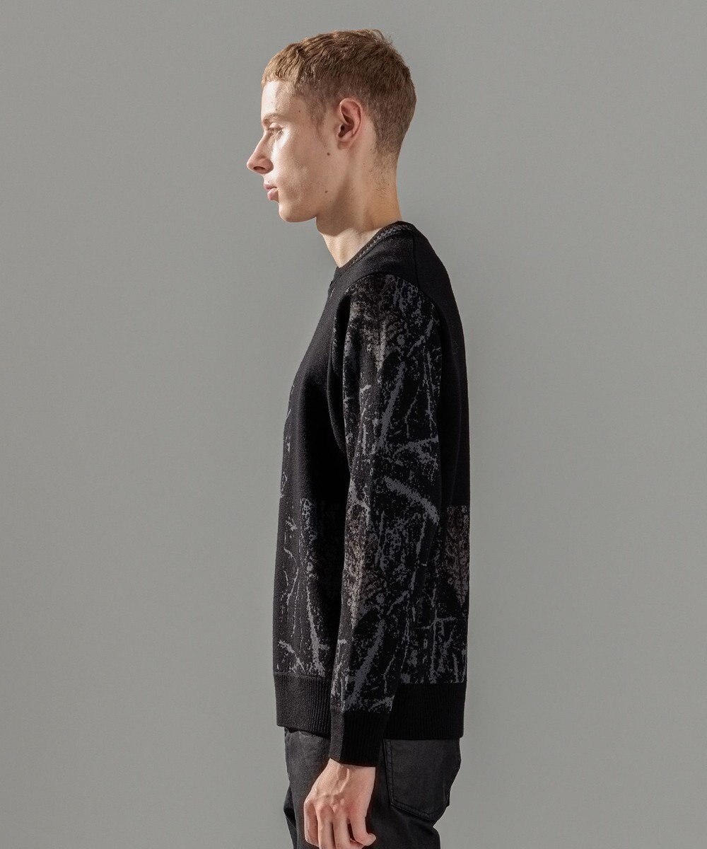 JOSEPH HOMME フォレストジャガードブロック　クルーネックニット 