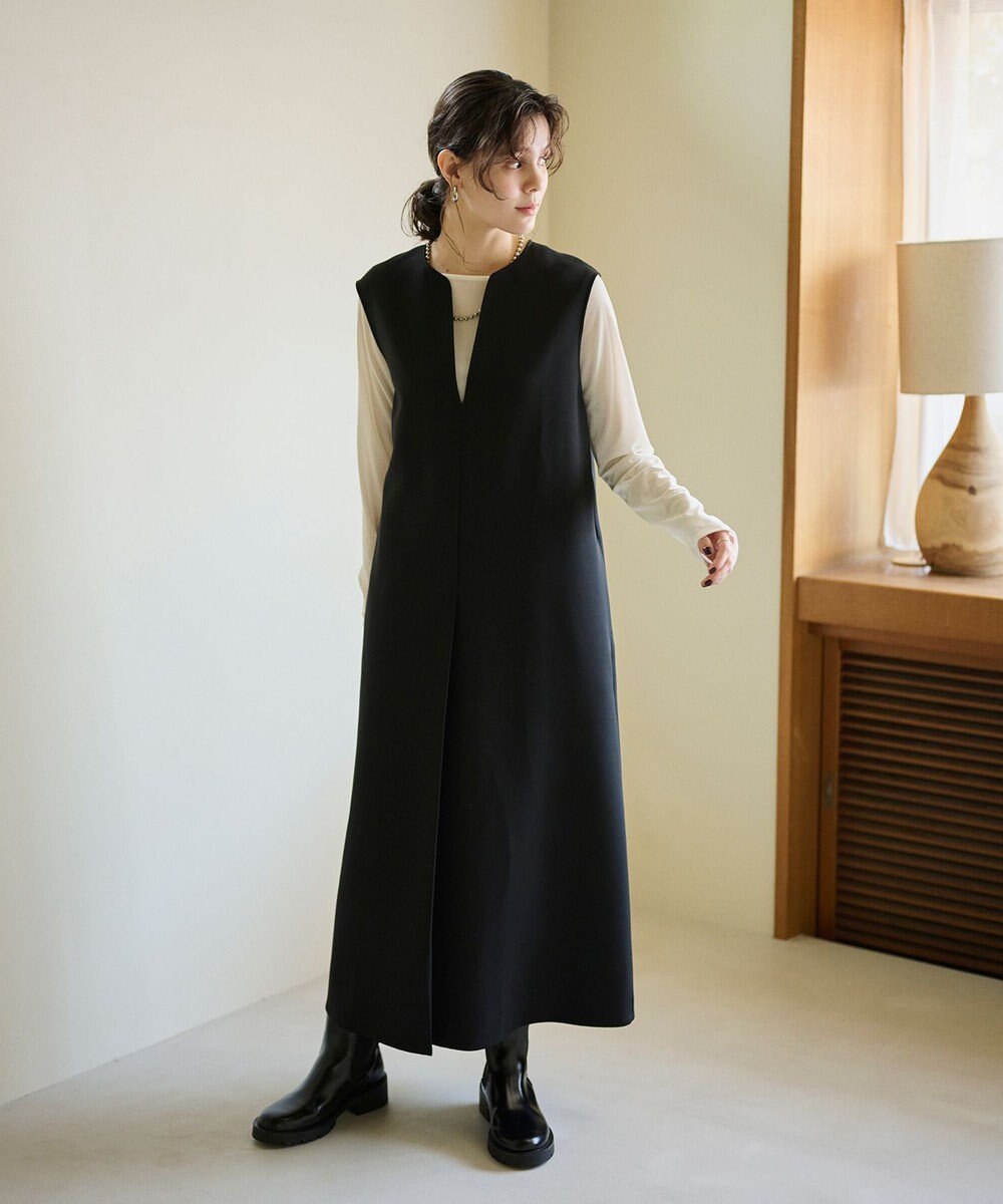 #Newans 【洗濯機可】キーネックジャンパースカート 