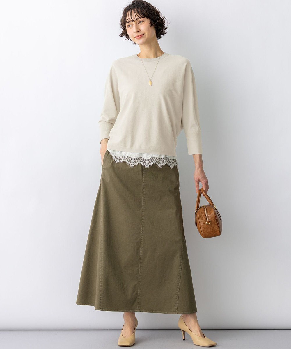 23区 【先行予約】ストレッチギャバ チノ スカート 