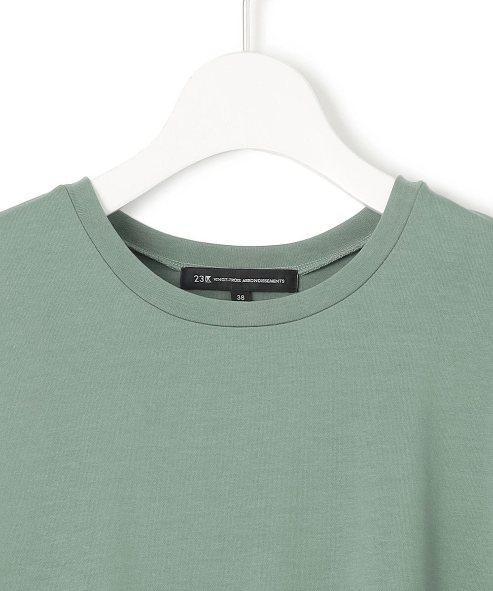 23区 L 【Oggi8月号掲載/接触冷感/洗える】ツイストコットンプレーティング スリーブレスワンピース 