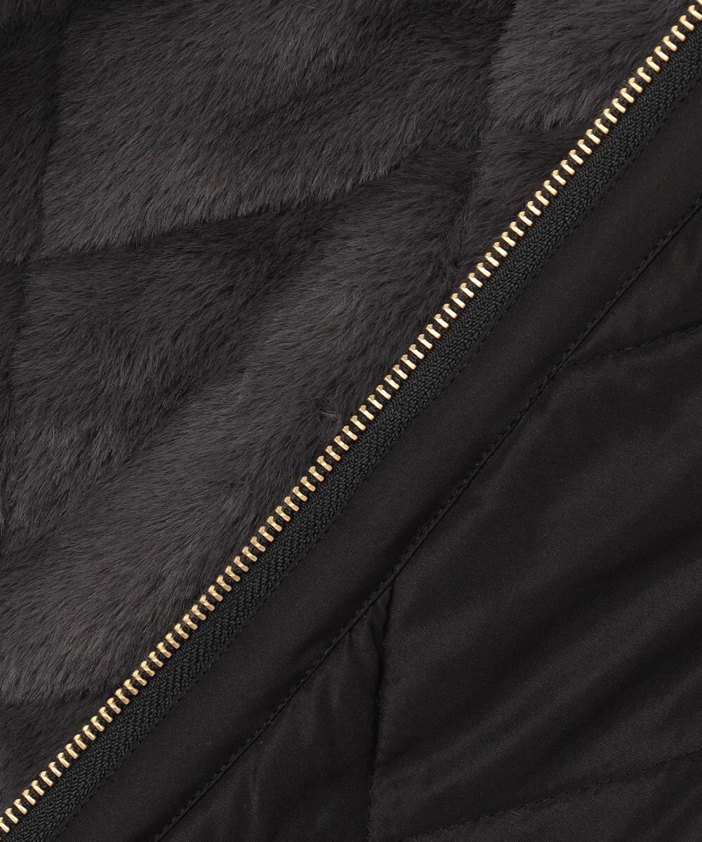 ANY SIS フェイクファーコンビキルティング アウター 