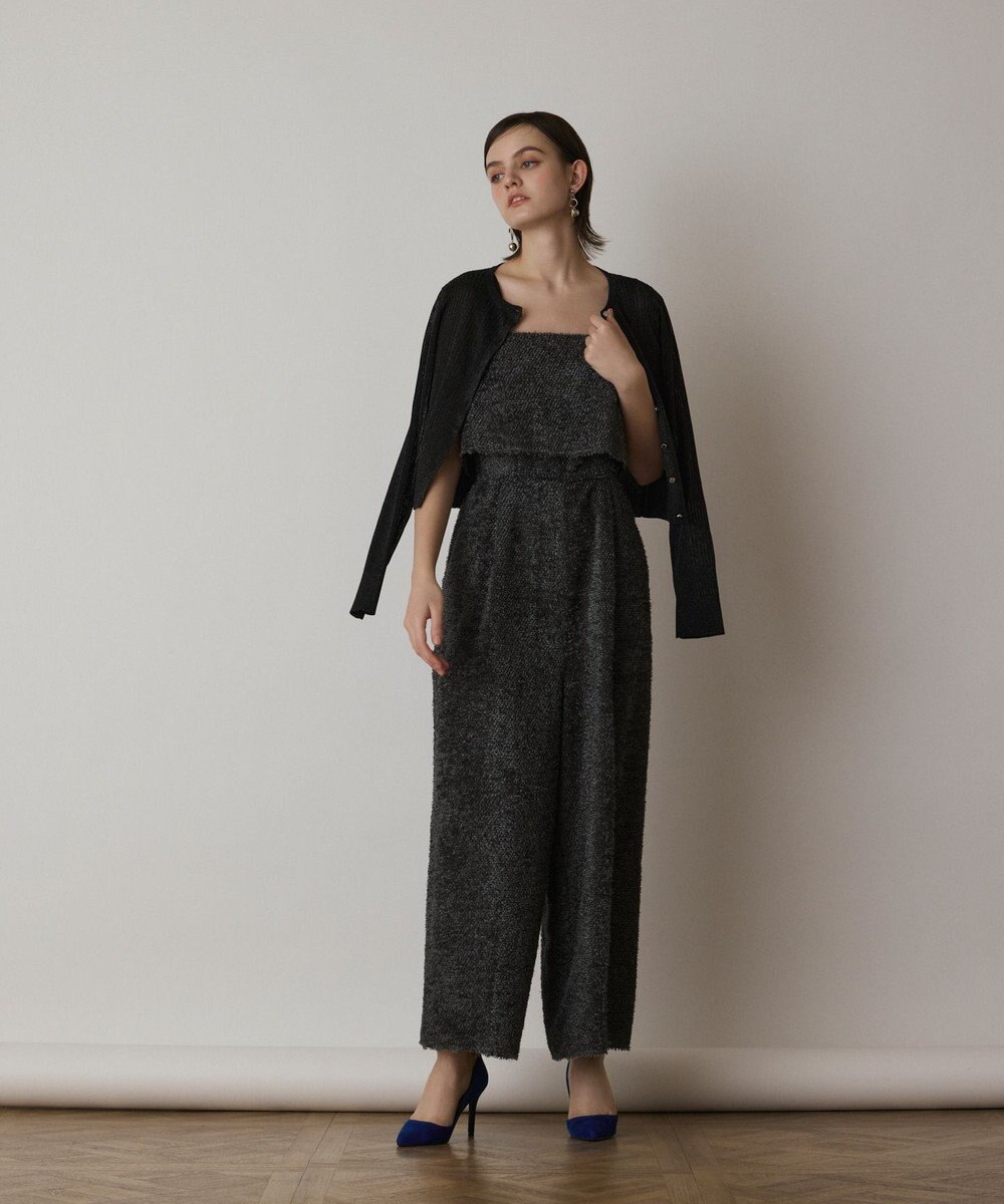 GRACE CONTINENTAL ラメリブシアーニットカーディガン 