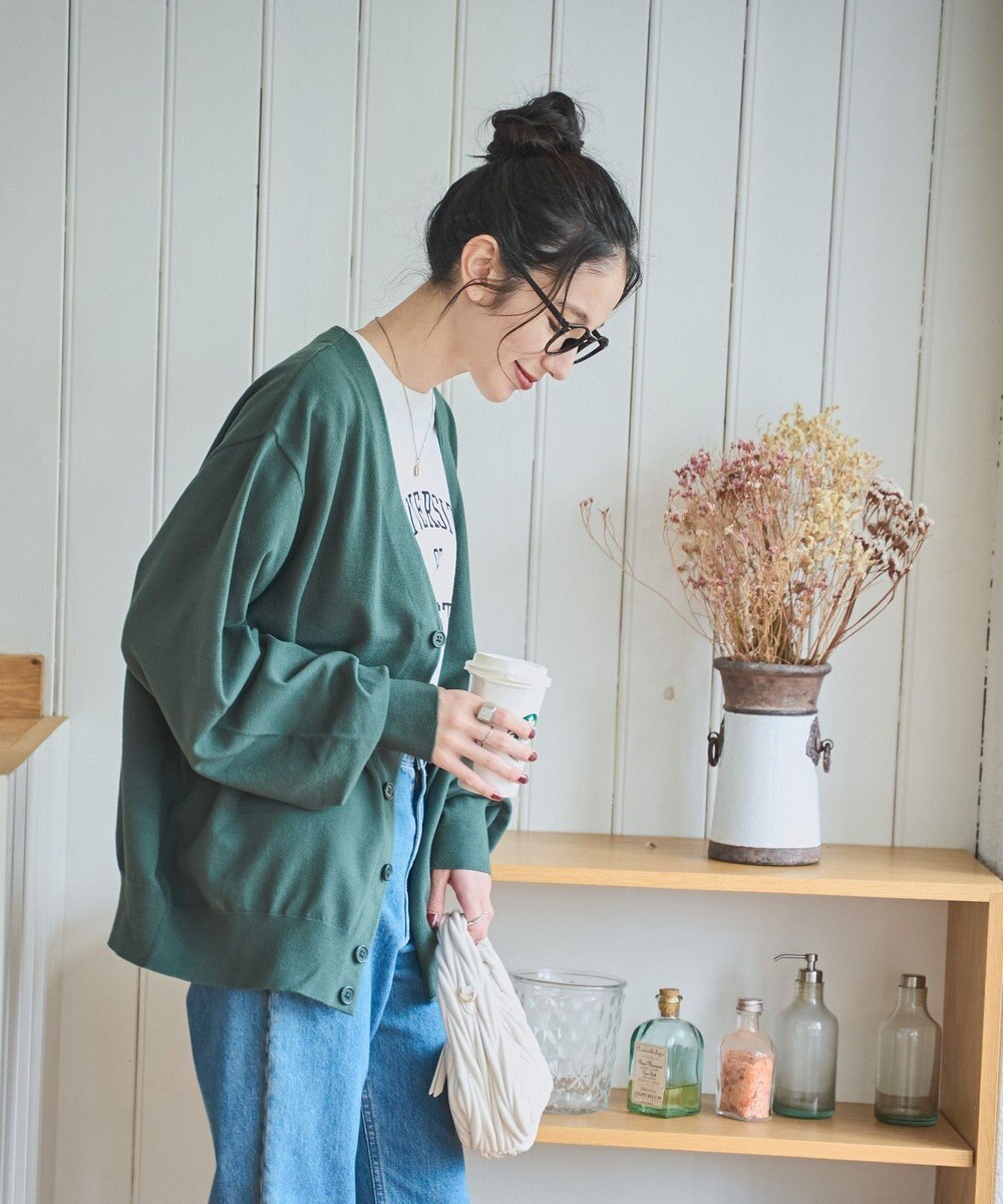 WEGO 【ユニセックス着用ITEM/MLサイズ展開】ドロップショルダーカーディガン 